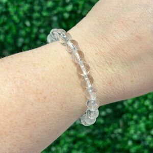 Handcrafted Clear Quartz Stretch Bracelet